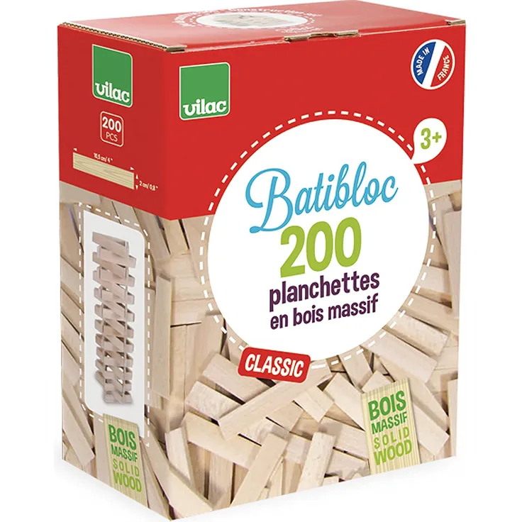 Vilac vilac2134 natürliches Holz Stück Set