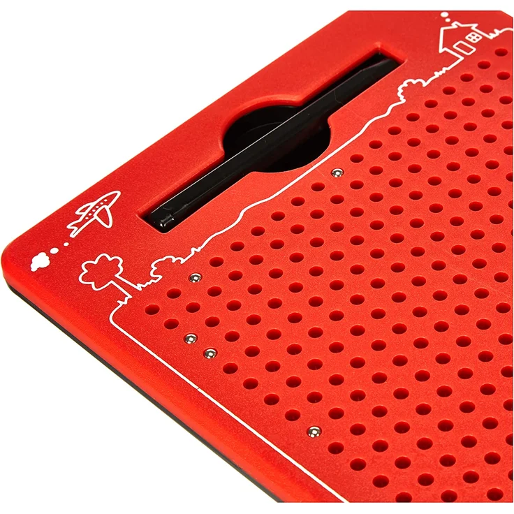 Beleduc 21091 - Das magische Magnetspiel, magnetische Zeichentafel, zum Mitnehmen, rot, klein (175x215mm) – Bild 4