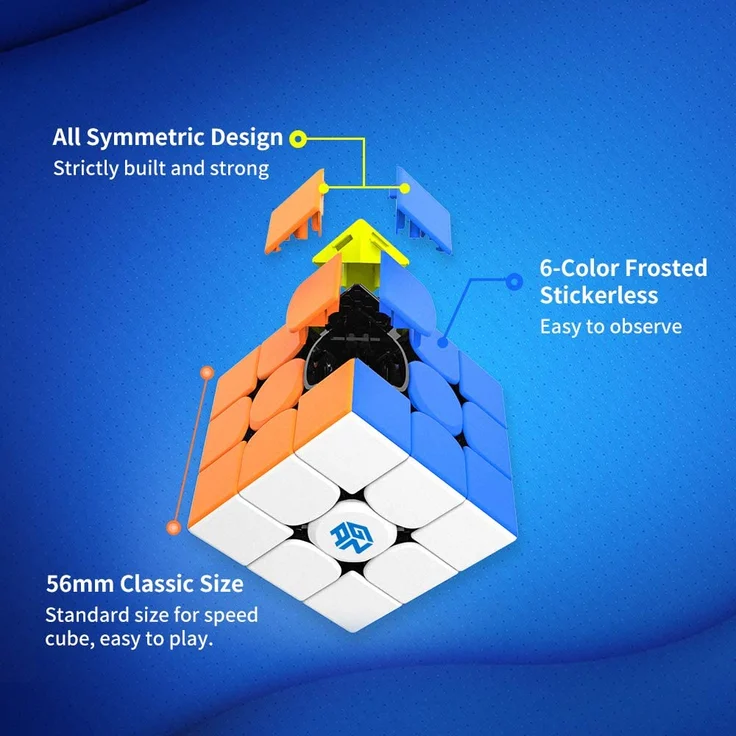 GAN 356 RS, 3x3 Speed Cube Gans 356RS (Stickerlos) – Bild 3