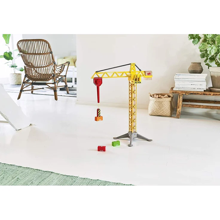 BRIO World 'Großer Baukran mit Licht', ab 3 Jahren, mit Licht, Magnethaken, 55 cm hoch, gelb – Bild 8