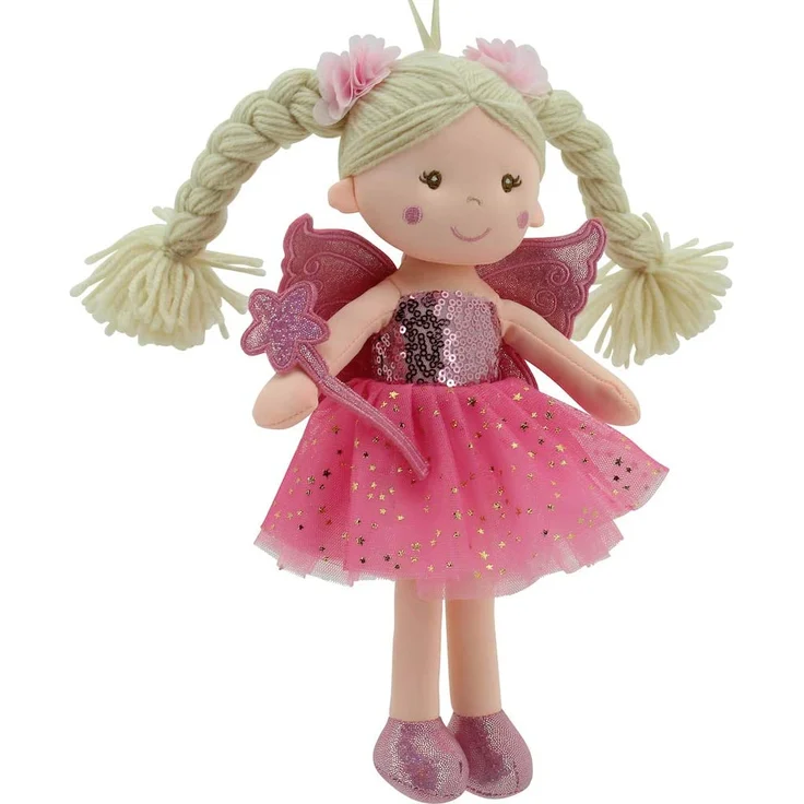 Sweety Toys 11773 Stoffpuppe Fee Plüschtier Prinzessin 30 cm pink – Bild 1