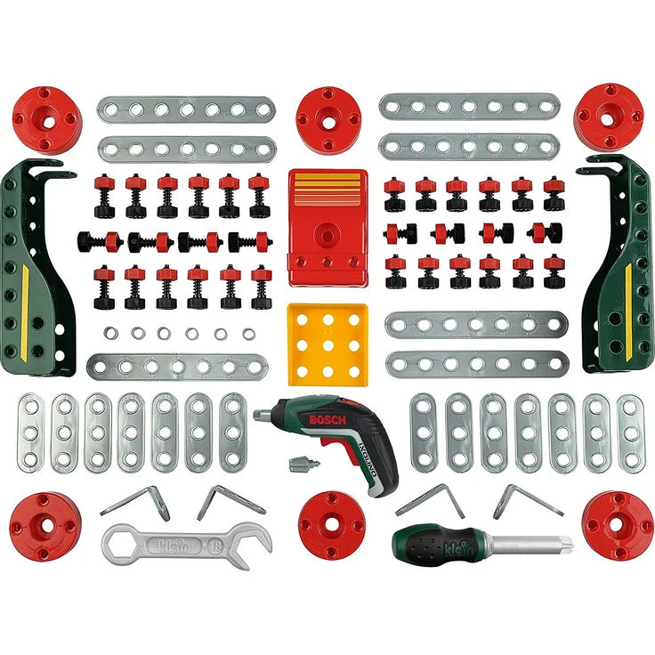 Theo Klein 8497 Multi-Tech Konstruktionsset mit Bosch Ixolino I 107 Bauteile I Batteriebetriebener Ixolino mit Licht und Sound I Maße: 32 cm x 27 cm x 9,5 cm I Spielzeug für Kinder ab 3 Jahren – Bild 7