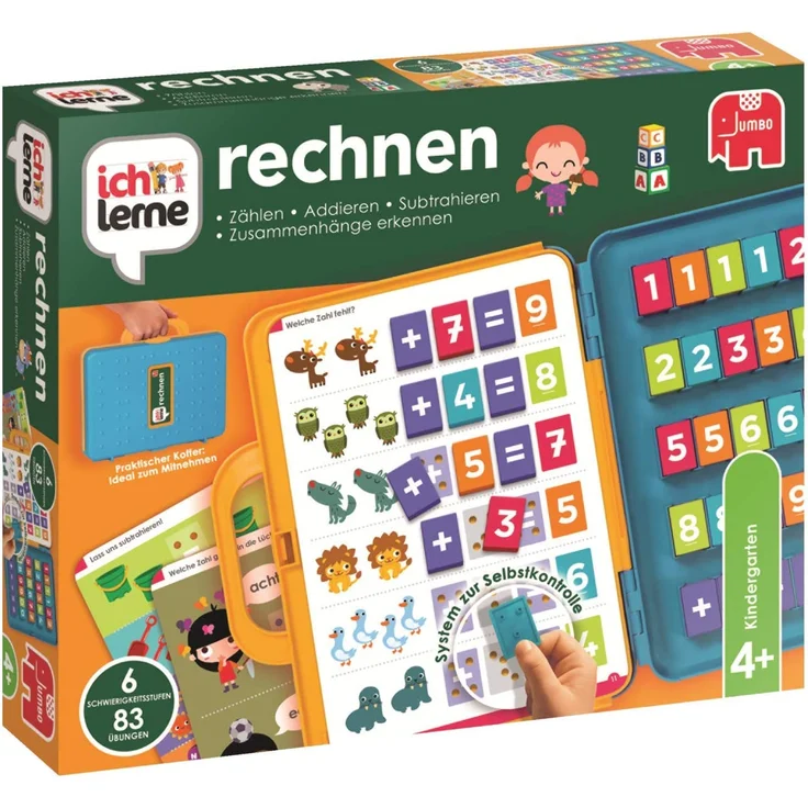 Jumbo Spiele 18078 ich lerne rechnen Lernspiel für Kinder, Ab 4 Jahren – Bild 1