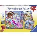 Ravensburger Puzzle 3x49 Teile Bezaubernde Meerjungfrauen