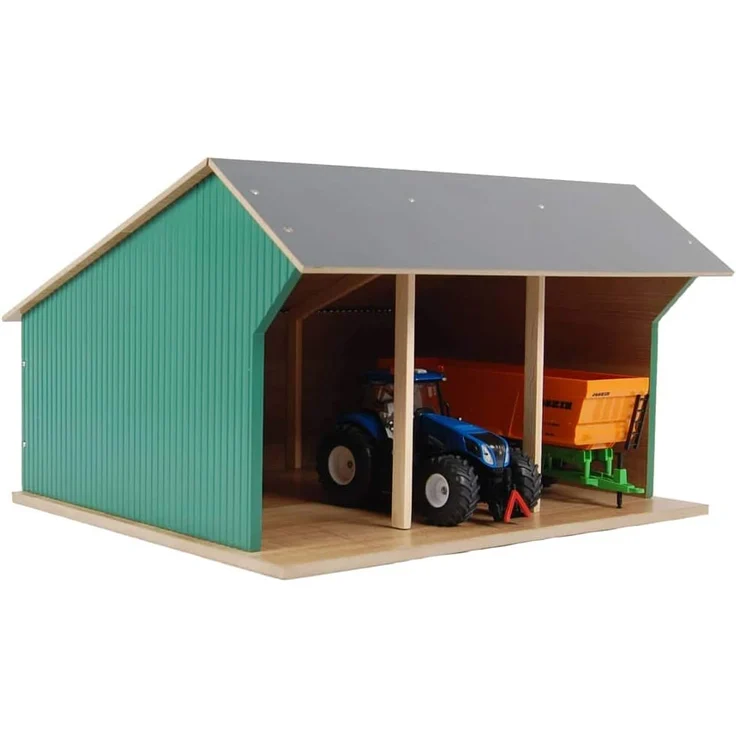Kids Globe Spielzeug-Scheune für Traktoren Klein 1:32 Holz 610192 – Bild 7