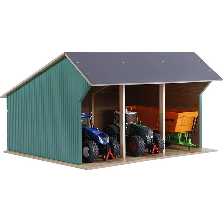 Kids Globe Spielzeug-Scheune für Traktoren Groß 1:32 Holz 610193 - Preisvergleich – Bild 1