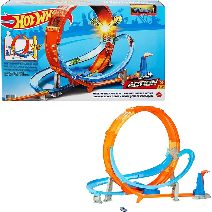 Mattel Hot Wheels Riesen Looping-Crash Trackset – Bild 8