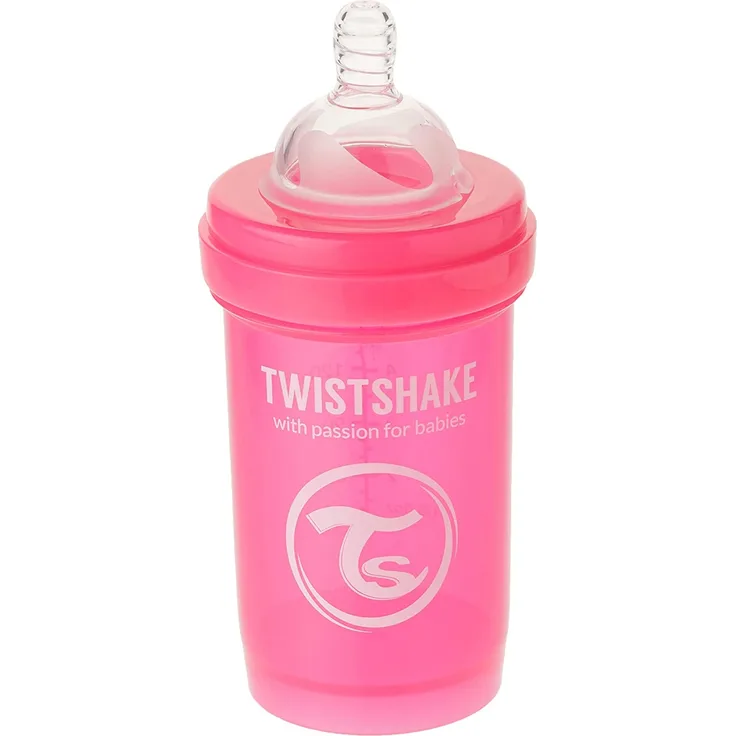 Twistshake 78001 Anti-Colic Babyflasche, 180 ml/6 oz, rosa
