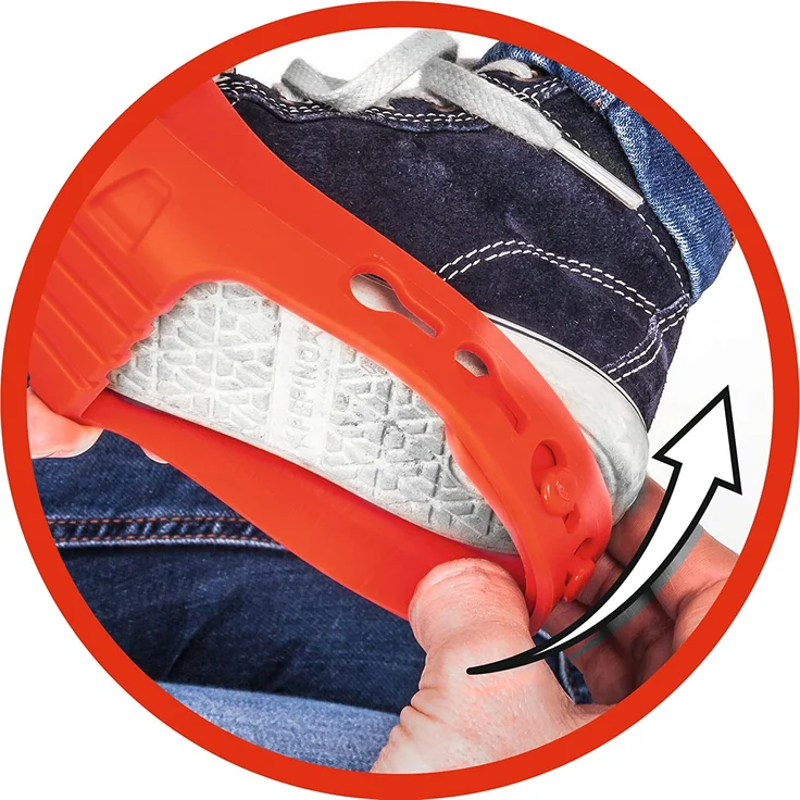 BIG - Shoe-Care Schuhschoner - für Kinderschuhe der Größe 21 bis 27, Überschuhe schützen vor Abrieb, Anti-Rutsch-Profil, keine Spuren am Boden, für Kinder ab 1 Jahr, rot – Bild 4