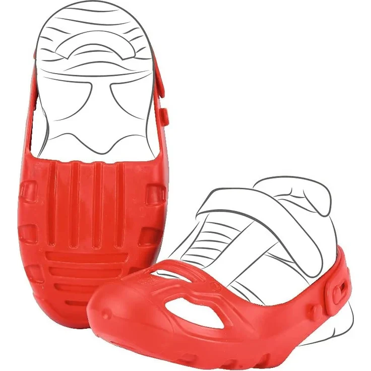 BIG - Shoe-Care Schuhschoner - für Kinderschuhe der Größe 21 bis 27, Überschuhe schützen vor Abrieb, Anti-Rutsch-Profil, keine Spuren am Boden, für Kinder ab 1 Jahr, rot – Bild 2