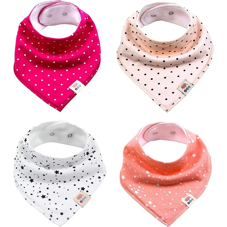 M. M. C. Lätzchen 4 PACK Dreieckstücher Halstücher Mädchen Set