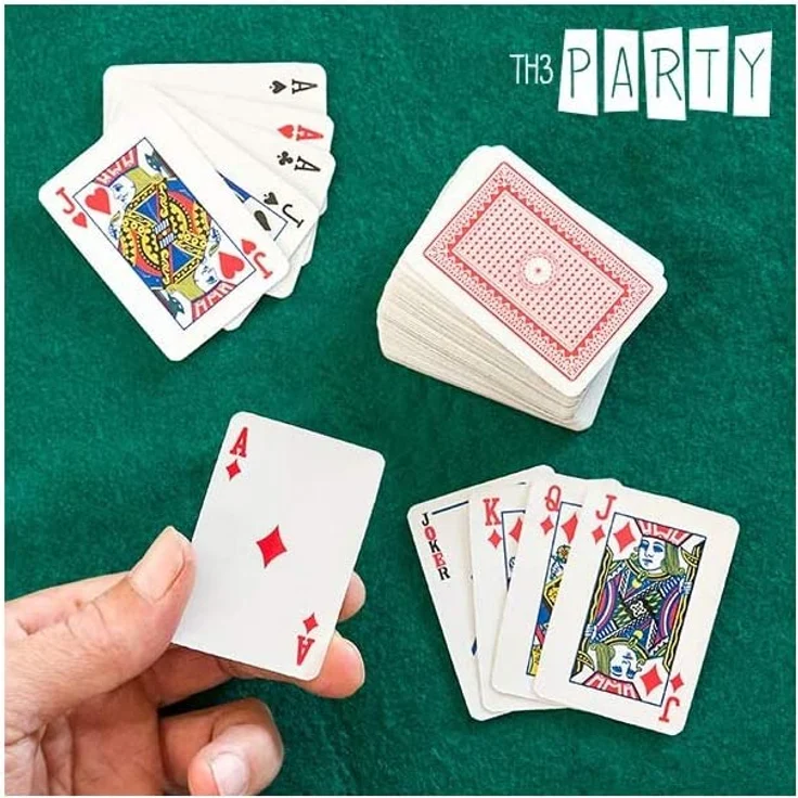 Out of the Blue 'Mini Spielkarten Deck', 6x4 cm, Poker Skat Rommé – Bild 1