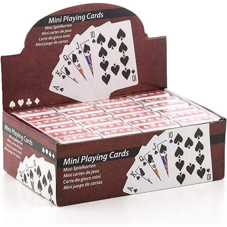 Out of the Blue 'Mini Spielkarten Deck', 6x4 cm, Poker Skat Rommé – Bild 3