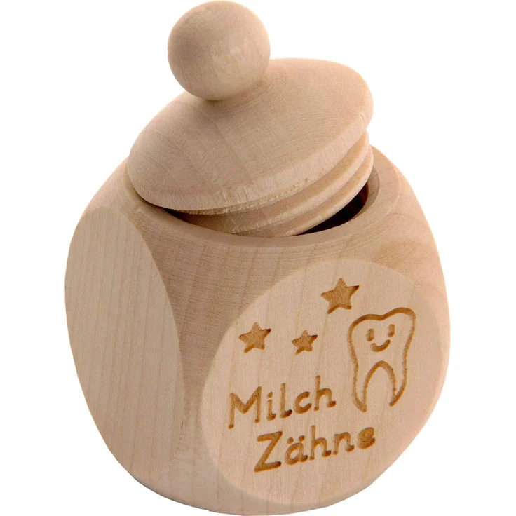 Spruchreif · Milchzahndose aus Holz mit Schraubdeckel und Gravur · Kinder Zahndose für Milchzähne zur Aufbewahrung perfekt als kleines Geschenk · Zahnfee - Preisvergleich – Bild 1