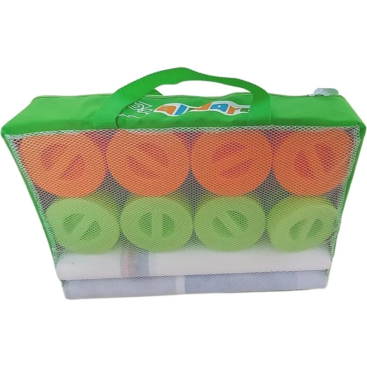 alldoro 60063 - XXL Mühle und Dame Spiel mit Tragetasche, 2 in 1 Outdoor Brettspiel mit 24 Spielsteinen mit Griff, 2 große Spielmatten ca. 158x158 cm, Gartenspiel für Kinder ab 3 Jahre und Erwachsene – Bild 2