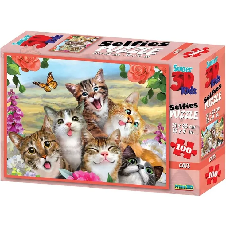 Philos 9032 - Puzzle 3D 'Katzen Selfie' 100 Teile