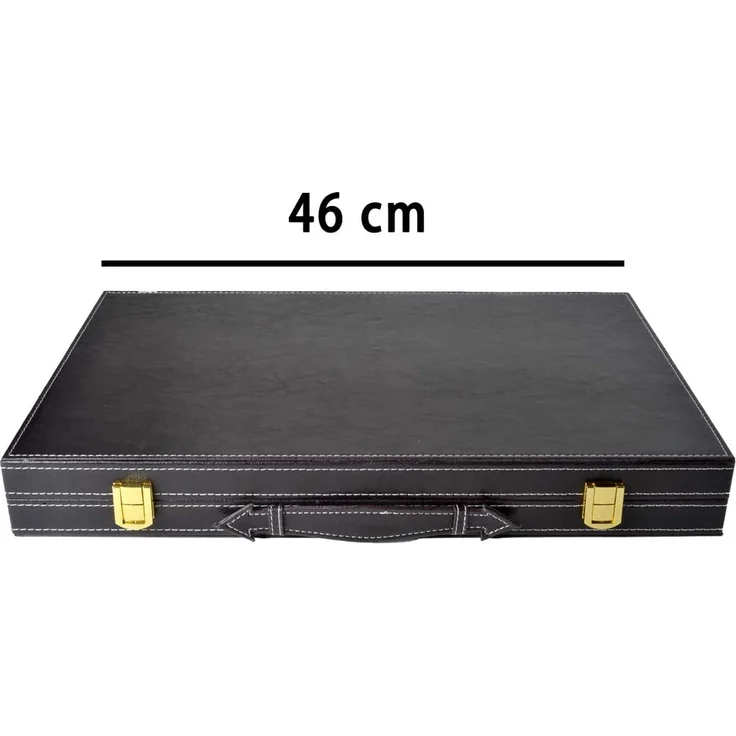 Engelhart - Tolles Backgammon-Spiel aus Holz mit Kunstleder-Lackierungen - 250504 – Bild 5