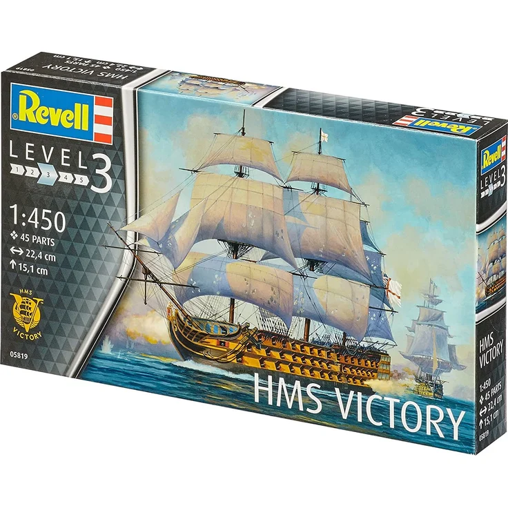 Revell Modellbausatz Schiff 1:450 - HMS Victory im Maßstab 1:450, Level 3, originalgetreue Nachbildung mit vielen Details, Segelschiff, 05819 - Preisvergleich – Bild 11