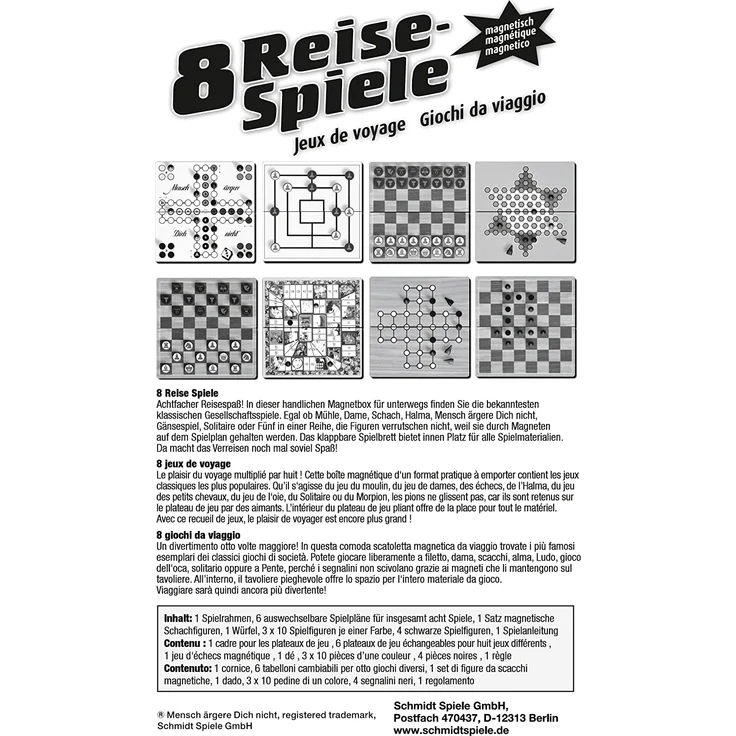 Schmidt Spiele - 8 Reise-Spiele, magnetisch – Bild 3
