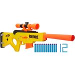 Nerf 'Fortnite BASR-L' Blaster, ab 8 Jahren, mit Bolzen-Action, Clip-Magazin, enthält abnehmbares Fernrohr, 6-Dart Clip-Magazin, 12 Nerf Elite Darts, gelb/orange
