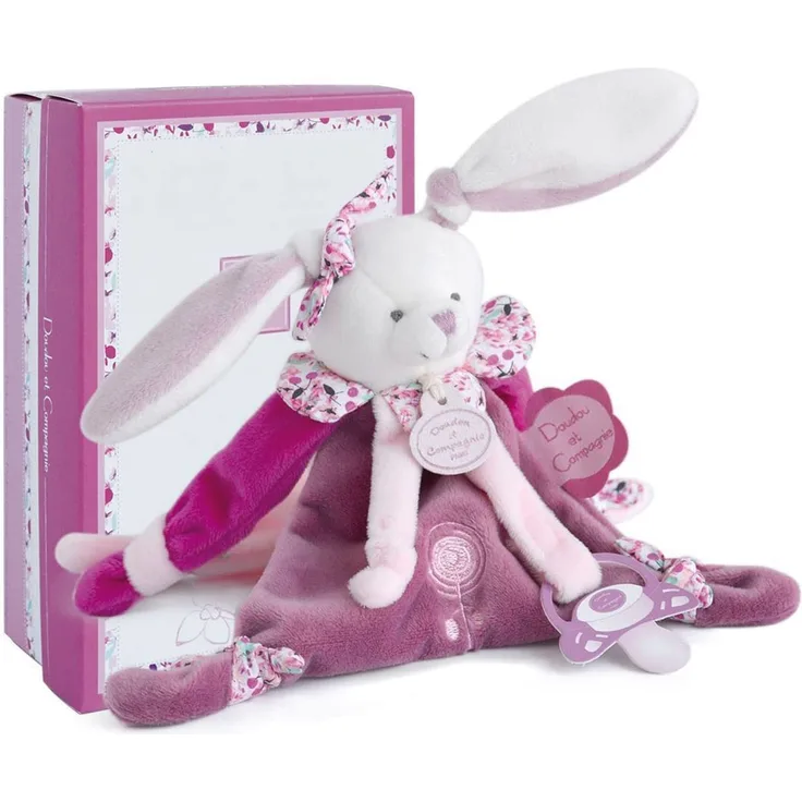 Kirsche Hase mit Schnullerhalter 17cm
