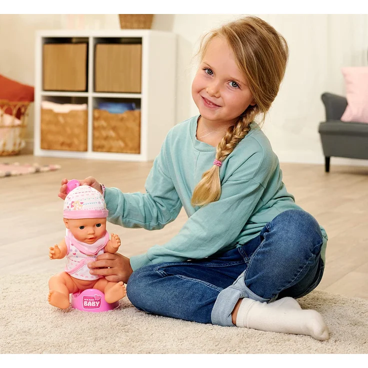 Simba 105037800 - New Born Baby, mit Trink und Nässfunktion Babypuppe, rosa – Bild 7