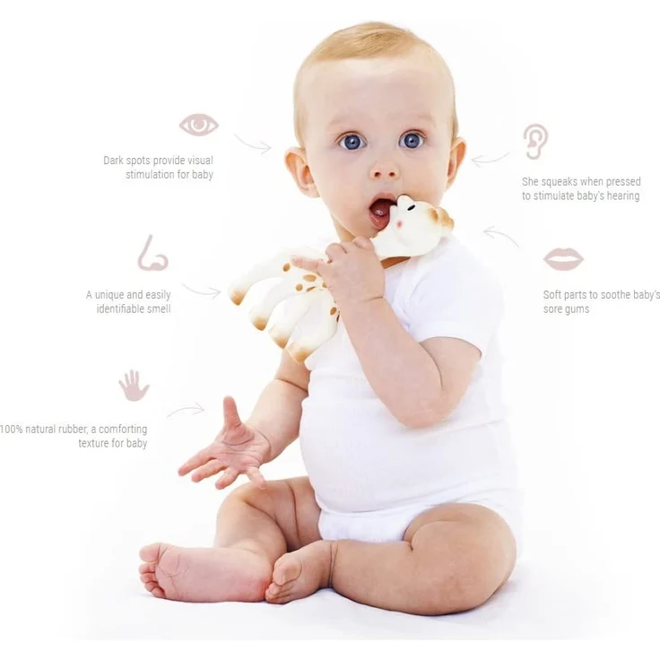 Vulli 000001 Geschenkset Geburt Sophie die Giraffe + Beißring, beige – Bild 9
