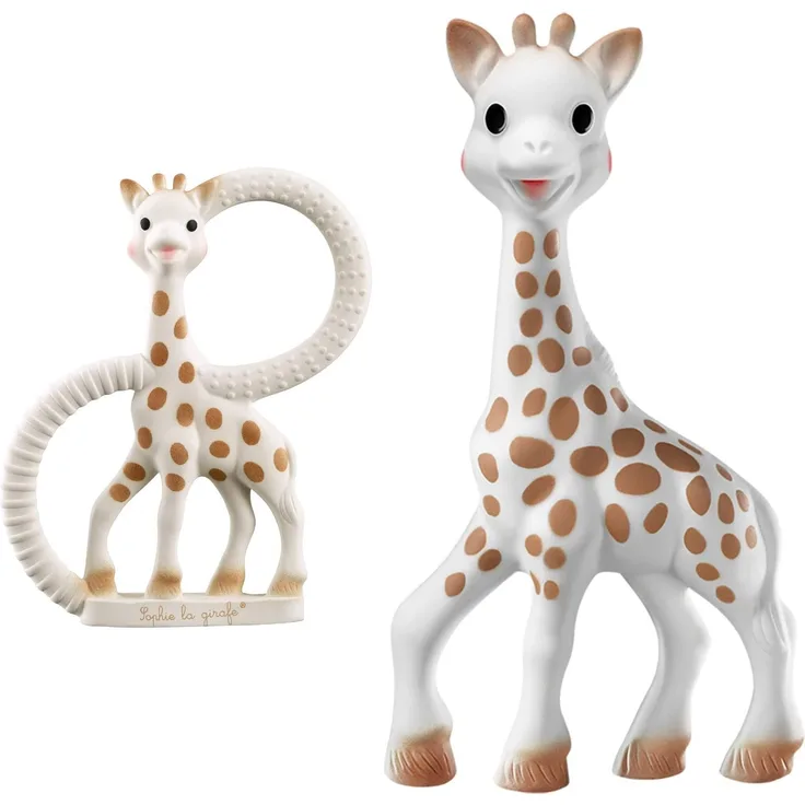 Vulli 000001 Geschenkset Geburt Sophie die Giraffe + Beißring, beige