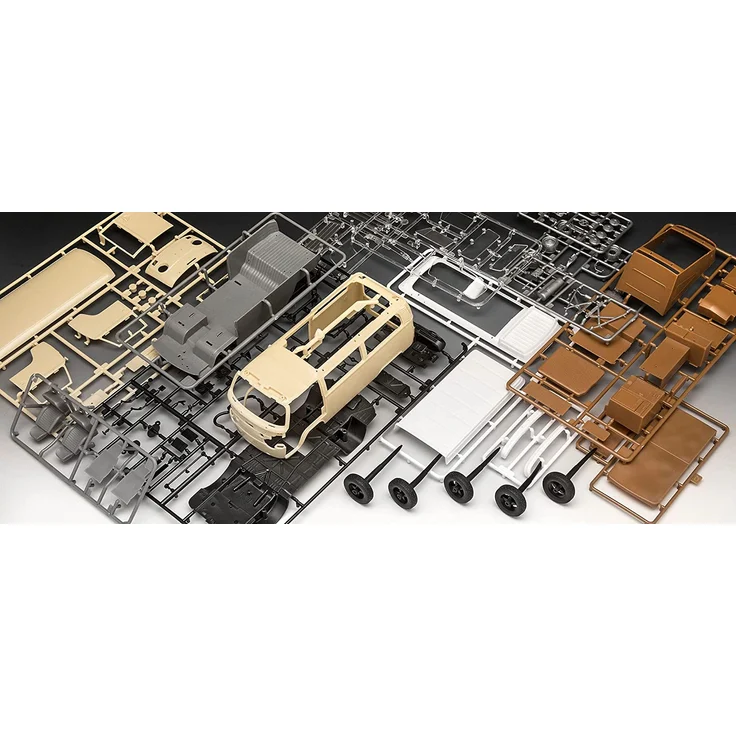 Revell 07676 VW T2 Camper Modellbausatz für Einsteiger mit dem Easy-Click-System, farbige Bauteile, unlackiert – Bild 9