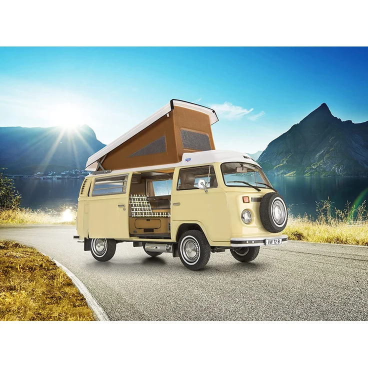 Revell 07676 VW T2 Camper Modellbausatz für Einsteiger mit dem Easy-Click-System, farbige Bauteile, unlackiert – Bild 10