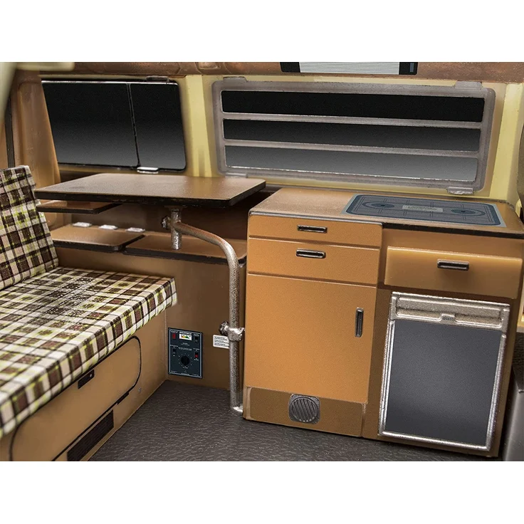 Revell 07676 VW T2 Camper Modellbausatz für Einsteiger mit dem Easy-Click-System, farbige Bauteile, unlackiert – Bild 4