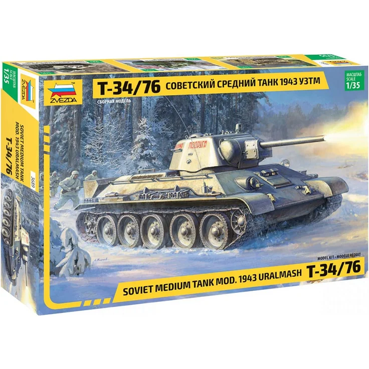 Zvezda T-34/76 mod. 1943 Uralmash 1:35 (3689) – Bild 1