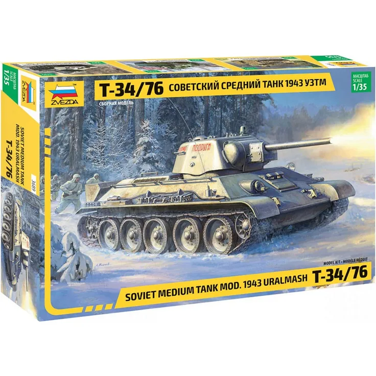Zvezda T-34/76 mod. 1943 Uralmash 1:35 (3689)