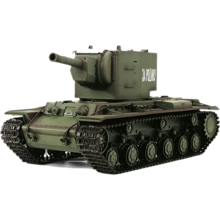 Ferngesteuerter Panzer "Russicher KV-2" Heng Long 1:16 mit R&S, Metallgetriebe (Stahl) und Metallketten -2,4Ghz -V 7. 0 - PRO mit RRZ