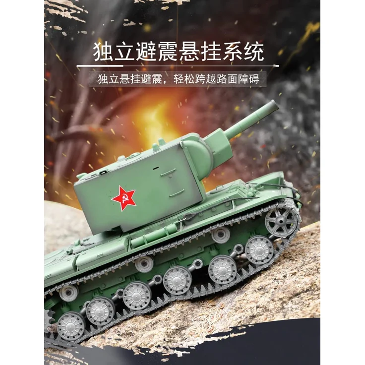 Ferngesteuerter Panzer "Russicher KV-2" Heng Long 1:16 mit R&S, Metallgetriebe (Stahl) und Metallketten -2,4Ghz -V 7. 0 - PRO mit RRZ – Bild 5