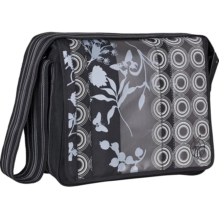 Lässig Casual Messenger Bag Wickeltasche/Babytasche inkl. Wickelzubehör Colored black