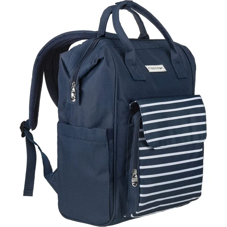 Anndora Shopping-Welten Schulrucksack - Motiv: Blau, 32 cm, 0,8 kg - Farbe: blau