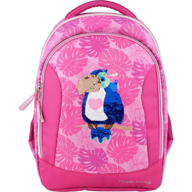 TOPModel Schulrucksack TROPICAL pink mit Streichpailletten 10448