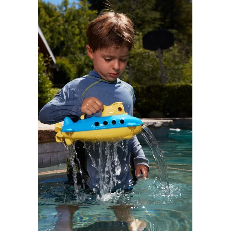 Green Toys 8601033 U-Boot, Badewannenspielzeug, Spielboot, nachhaltiges Badespielzeug für Kinder ab 6 Monaten, gelb – Bild 5