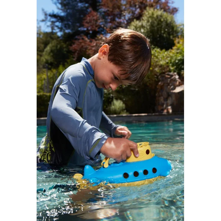 Green Toys 8601033 U-Boot, Badewannenspielzeug, Spielboot, nachhaltiges Badespielzeug für Kinder ab 6 Monaten, gelb – Bild 7