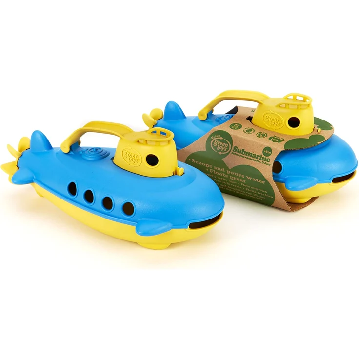 Green Toys 8601033 U-Boot, Badewannenspielzeug, Spielboot, nachhaltiges Badespielzeug für Kinder ab 6 Monaten, gelb – Bild 4