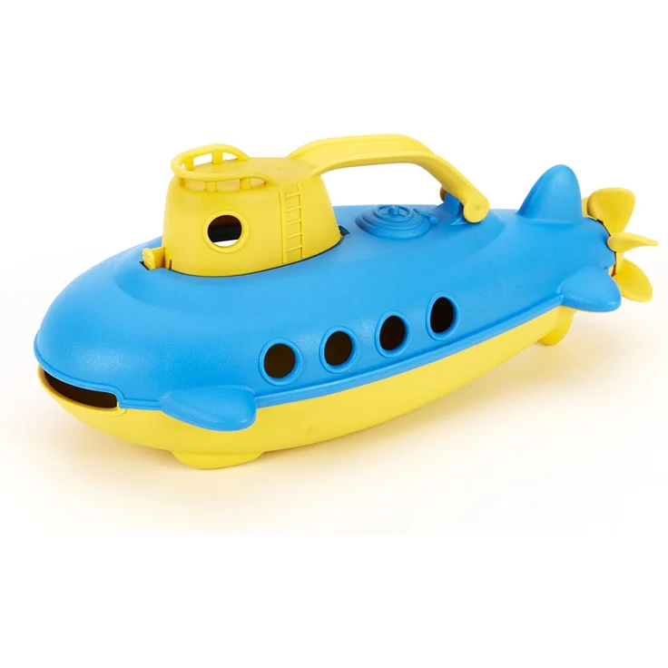 Green Toys 8601033 U-Boot, Badewannenspielzeug, Spielboot, nachhaltiges Badespielzeug für Kinder ab 6 Monaten, gelb – Bild 2