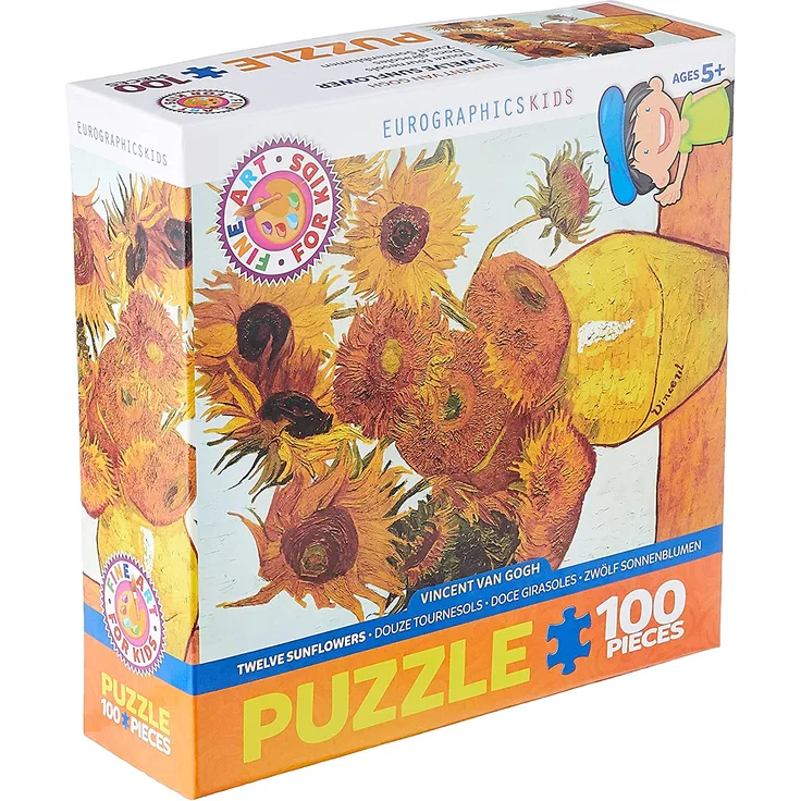 Eurographics 6100-3688 Vincent Van Gogh Zwölf Sonnenblumen 100 Teile Puzzle