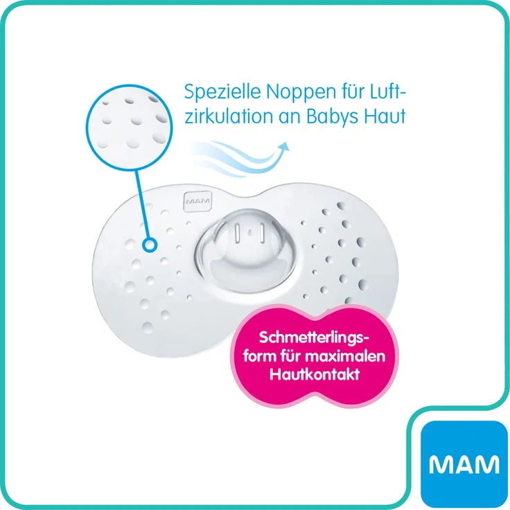 MAM Stillhütchen Größe M (ø 20 mm) im 2er-Set, Brusthütchen zum Schutz beim Stillen, Brustwarzenschutz für maximalen Hautkontakt zwischen Mutter und Kind - Preisvergleich – Bild 4