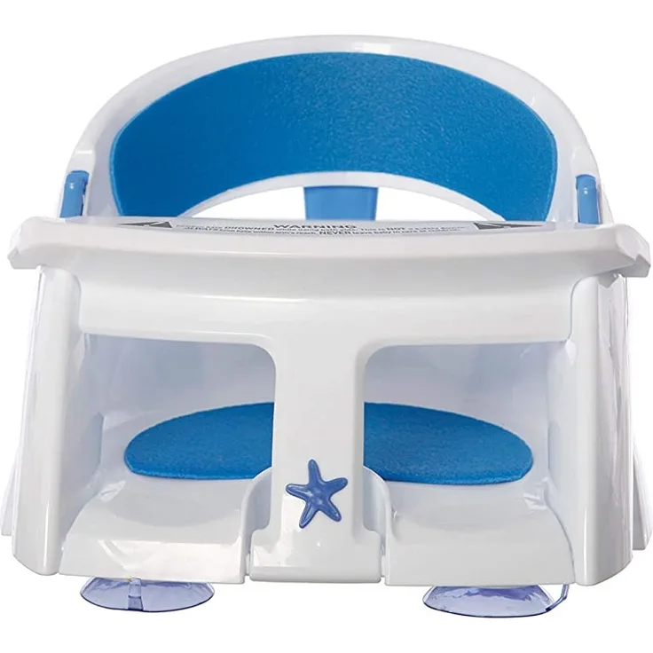 Dreambaby F661 Badesitz-Baby Sitzhilfe Badewannensitz Badesitz Babysitz, Premium blau gepolstert mit Temperatursensor