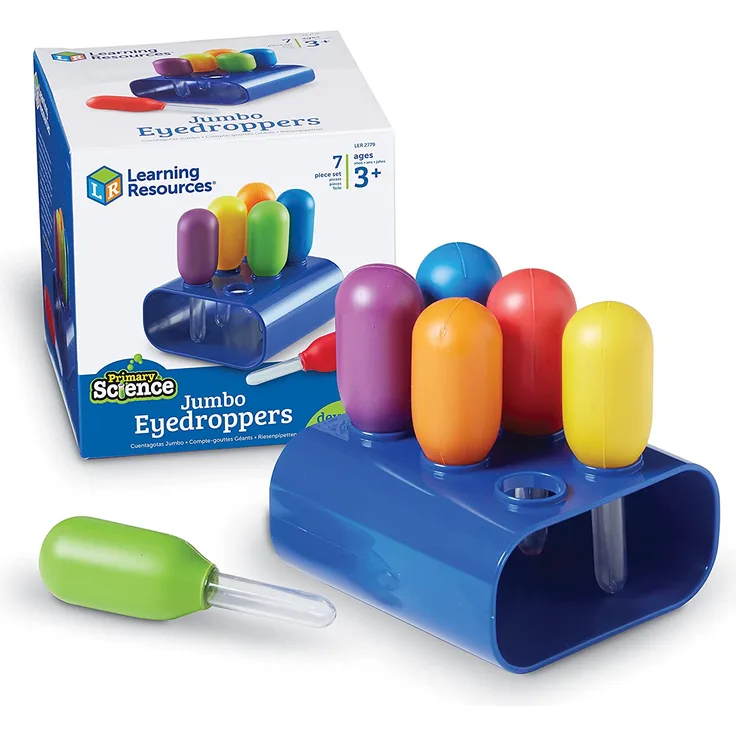Learning Resources Riesen-Pipetten Set mit 6 Stück in Halterung