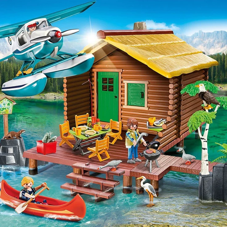 Playmobil Wildlife 9320 'Abenteuerurlaub an der Seehütte', 126 Teile, ab 4 Jahren – Bild 3