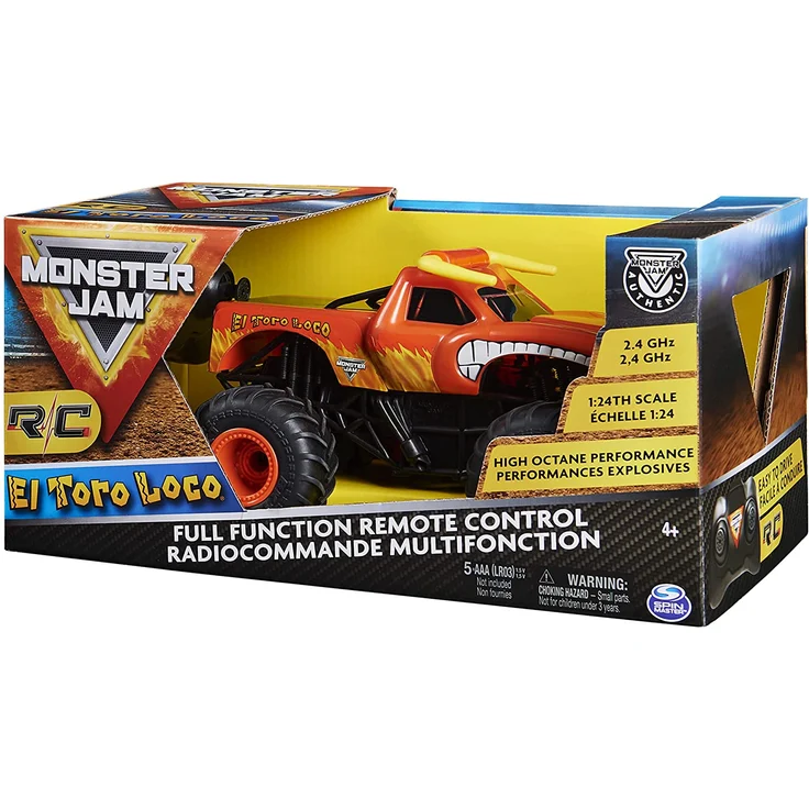 Monster Jam Offizieller EL Toro Loco Monstertruck mit Fernsteuerung, Maßstab 1:24, 2,4 GHz, ab 4 Jahren – Bild 6