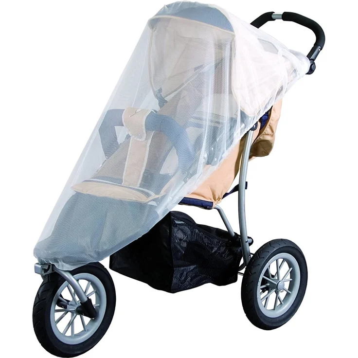 sunnybaby Universal-Insektenschutz | Mückennetz für Kinderwagen, Sportwagen, Jogger & Reisebett | PREMIUM QUALITÄT: MADE in GERMANY reißfest & waschbar | Insektennetz, Fliegennetz, Moskitonetz | WEISS – Bild 3