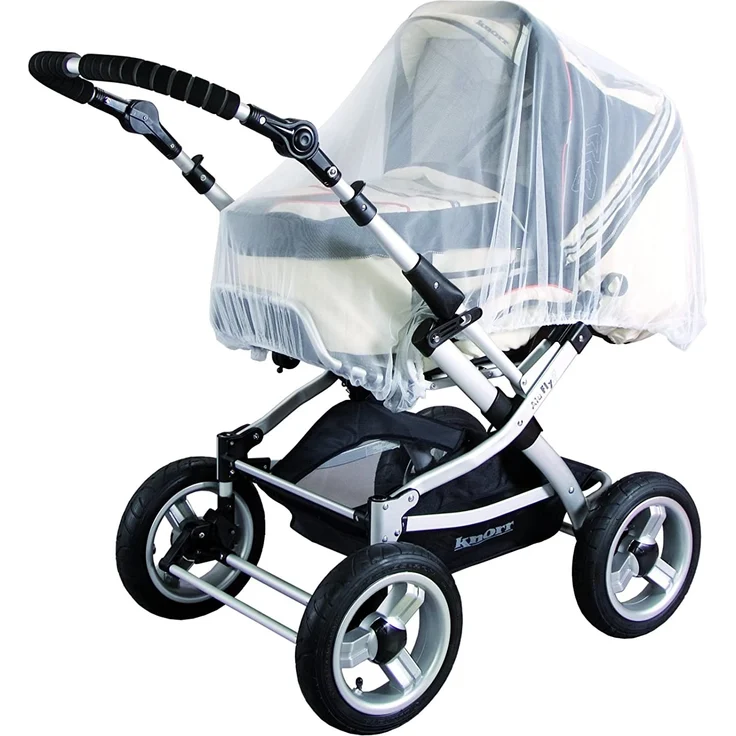 sunnybaby Universal-Insektenschutz | Mückennetz für Kinderwagen, Sportwagen, Jogger & Reisebett | PREMIUM QUALITÄT: MADE in GERMANY reißfest & waschbar | Insektennetz, Fliegennetz, Moskitonetz | WEISS – Bild 1